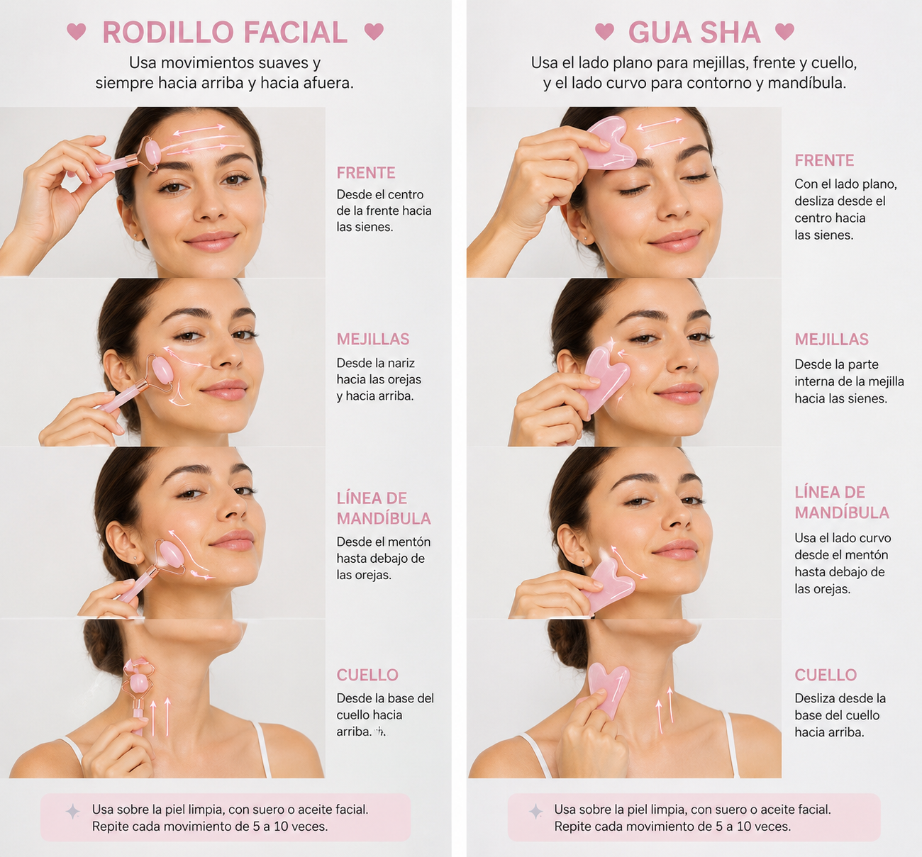 ✨ Rodillo Facial + Tabla Gua Sha Luxury Spa Set ✨