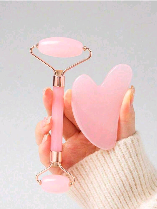 ✨ Rodillo Facial + Tabla Gua Sha Luxury Spa Set ✨