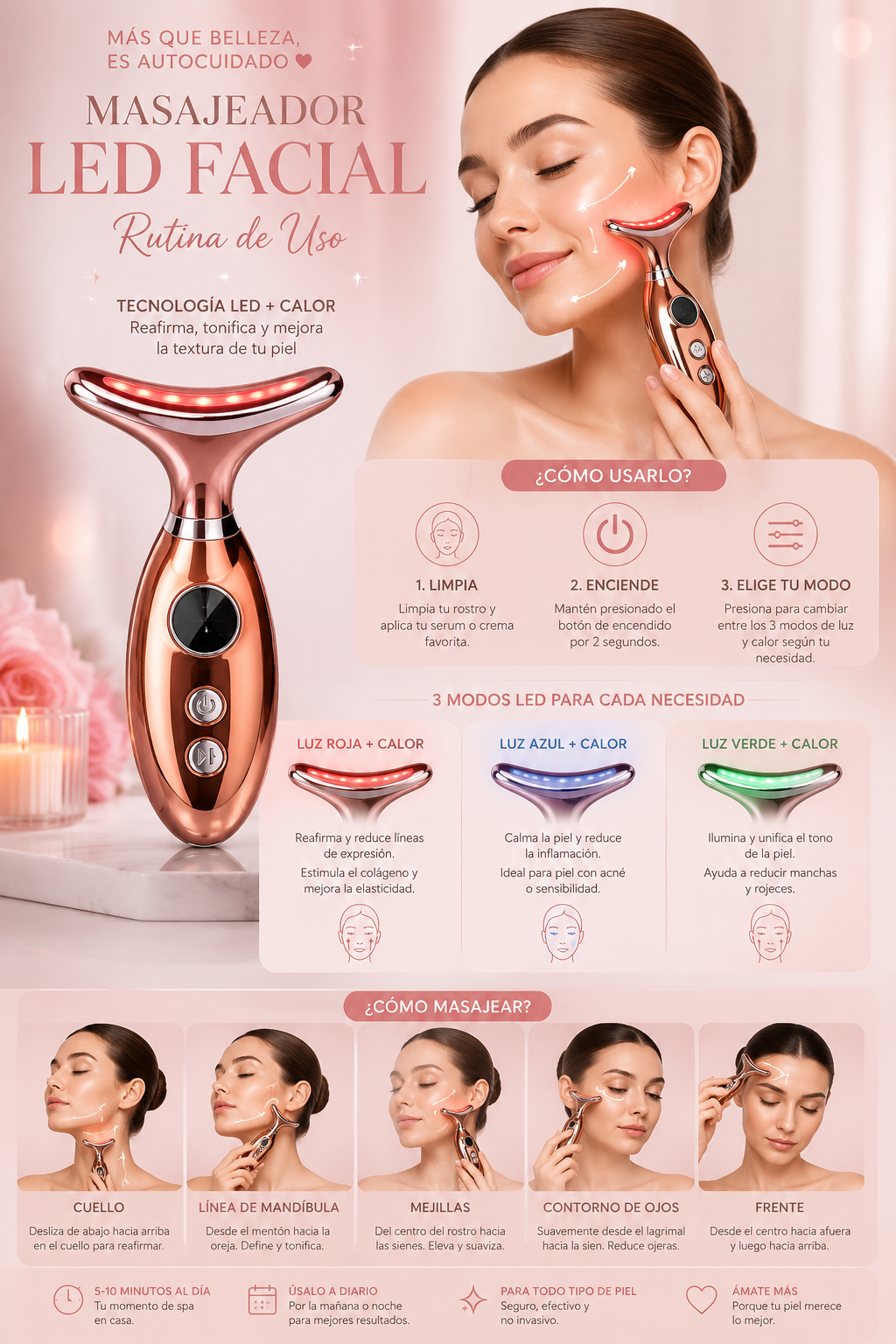 Luxury Spa Kit en Casa – Facial & Neck Glow Set ✨