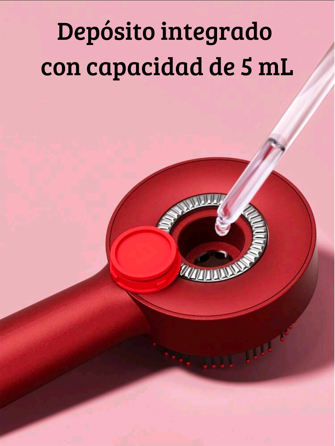 Cepillo Masajeador Capilar LED Glow™ | Luz Roja, Masaje y Aplicador de Sérum