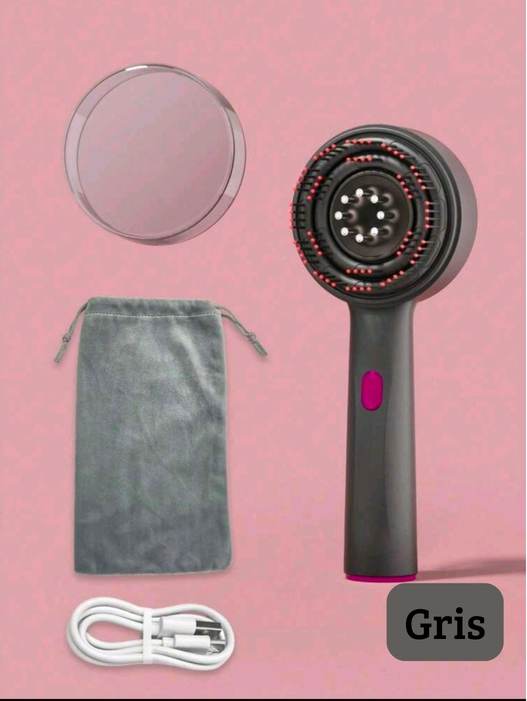 Cepillo Masajeador Capilar LED Glow™ | Luz Roja, Masaje y Aplicador de Sérum