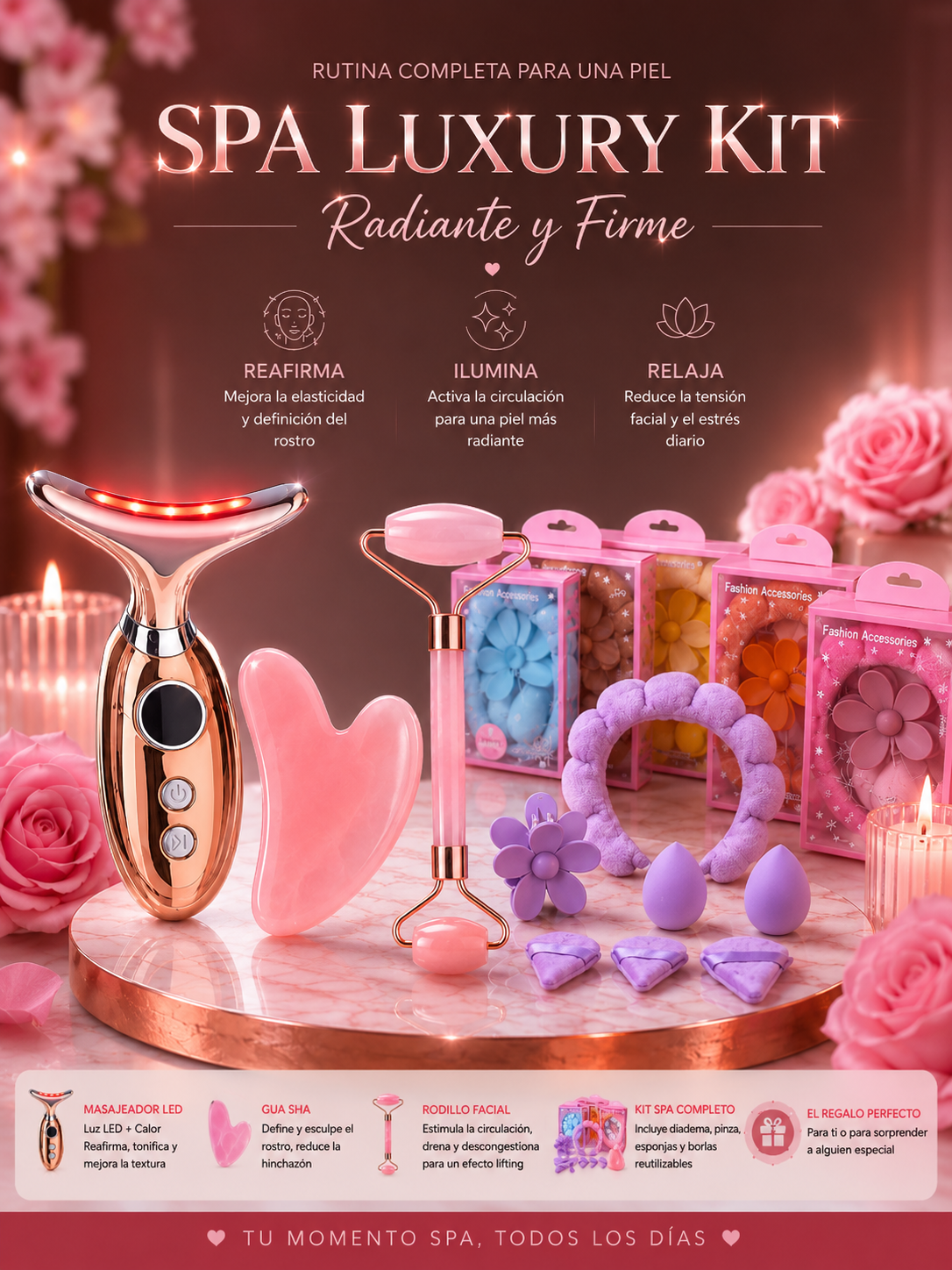 Luxury Spa Kit en Casa – Facial & Neck Glow Set ✨